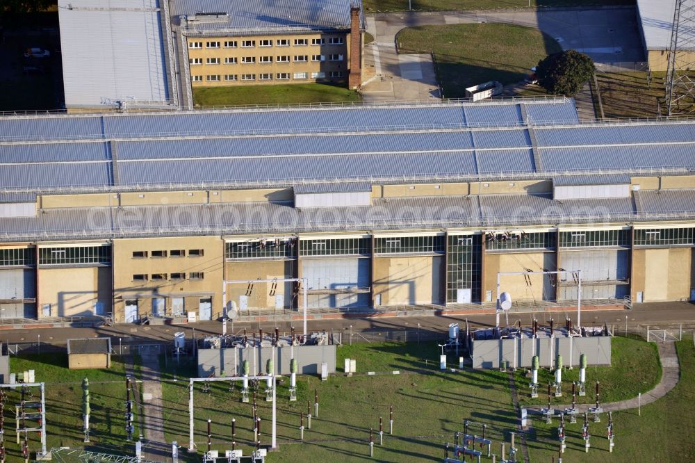 Berlin Oberschöneweide from the bird's eye view: Substation at Fritz - Koenig - Weg in the district Oberschoeneweide in Berlin