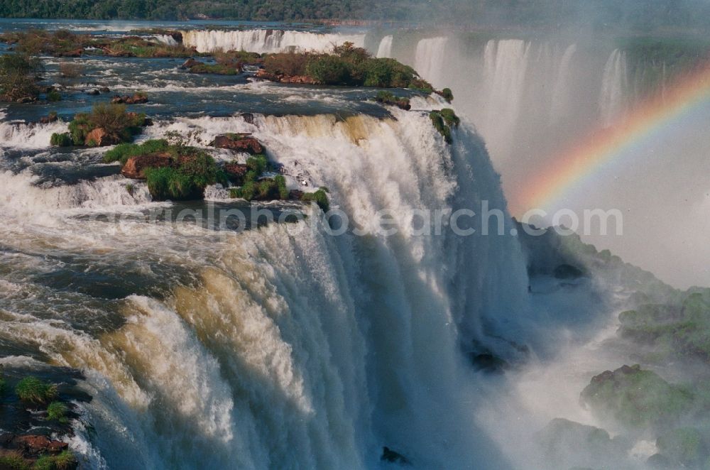 Iguazu from above - UNESCO World Heritage waterfall of the Iguazu Falls in the province of Parana in Brazil