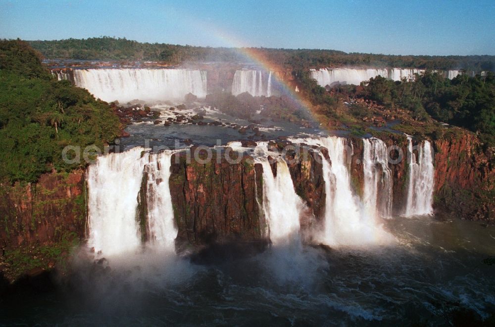 Iguazu from the bird's eye view: UNESCO World Heritage waterfall of the Iguazu Falls in the province of Parana in Brazil