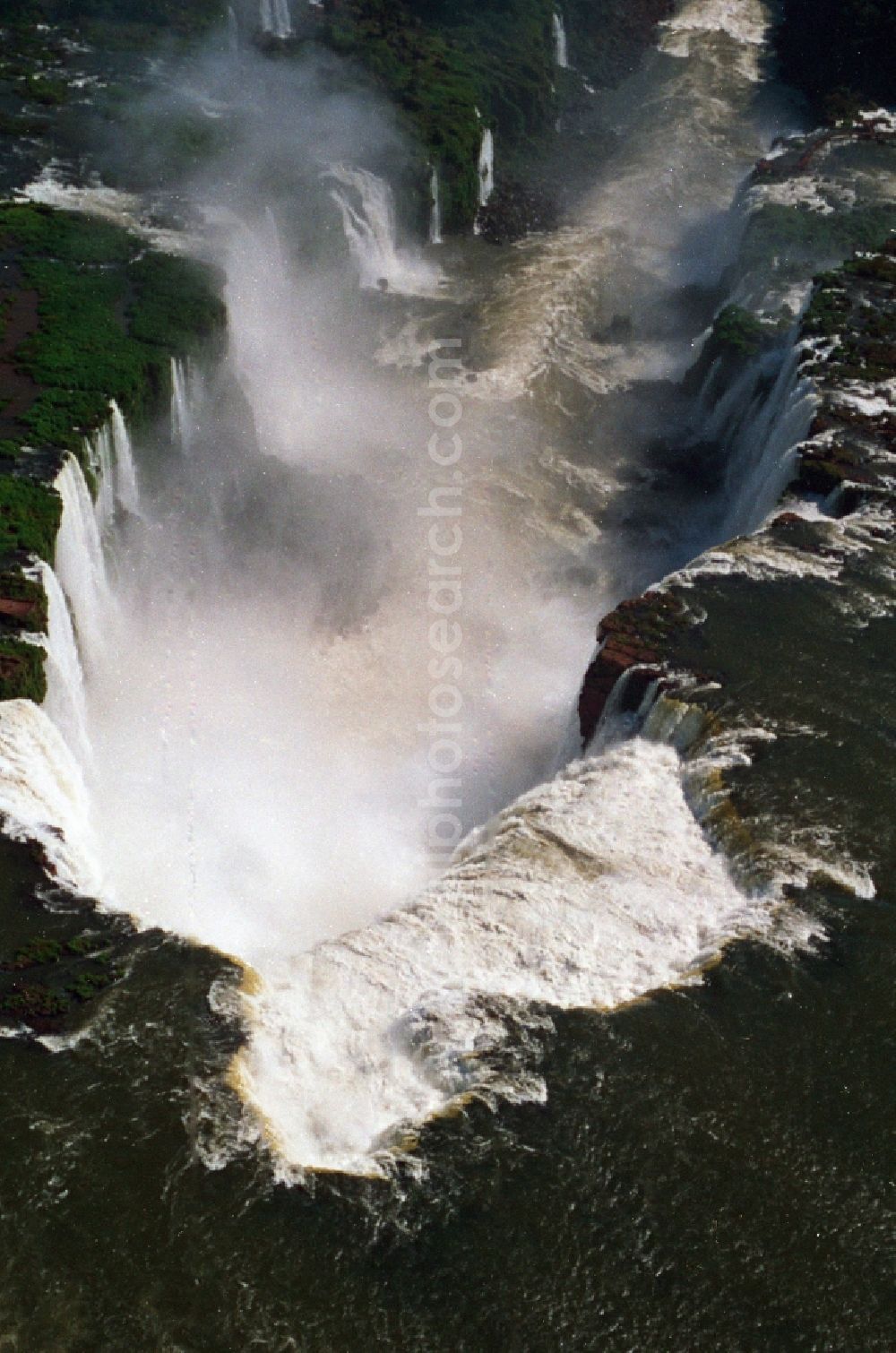 Aerial photograph Iguazu - UNESCO World Heritage waterfall of the Iguazu Falls in the province of Parana in Brazil