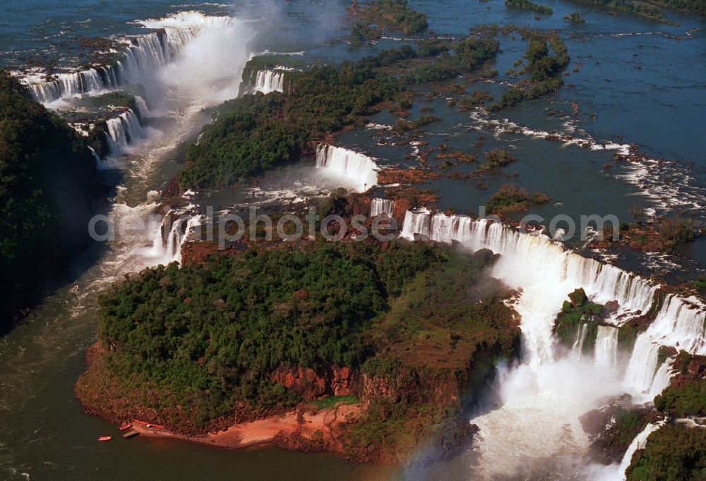 Iguazu from the bird's eye view: UNESCO World Heritage waterfall of the Iguazu Falls in the province of Parana in Brazil