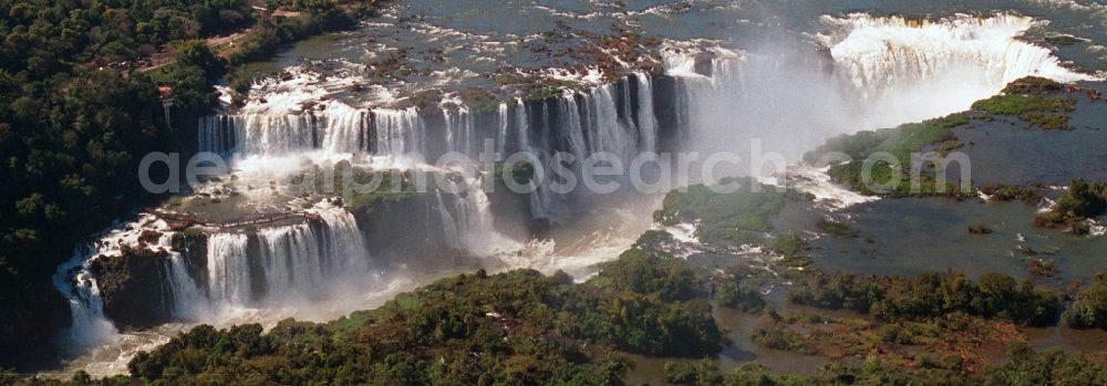 Aerial photograph Iguazu - UNESCO World Heritage waterfall of the Iguazu Falls in the province of Parana in Brazil