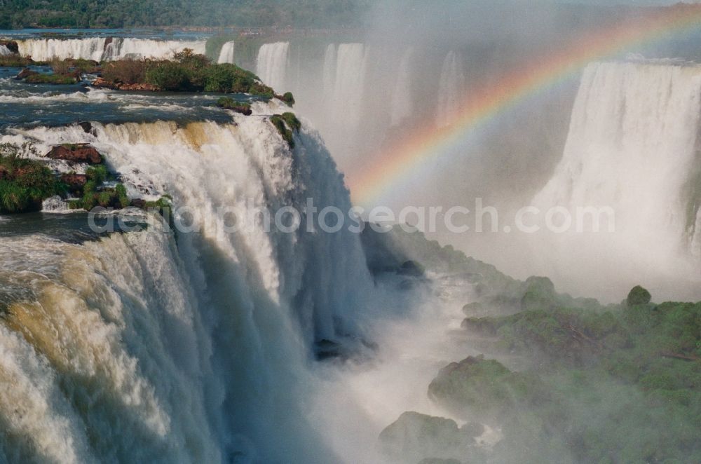 Iguazu from above - UNESCO World Heritage waterfall of the Iguazu Falls in the province of Parana in Brazil