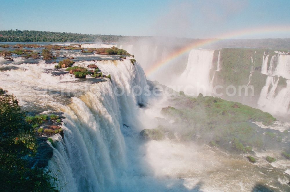 Iguazu from above - UNESCO World Heritage waterfall of the Iguazu Falls in the province of Parana in Brazil