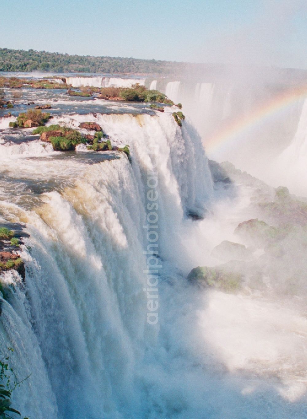 Iguazu from the bird's eye view: UNESCO World Heritage waterfall of the Iguazu Falls in the province of Parana in Brazil