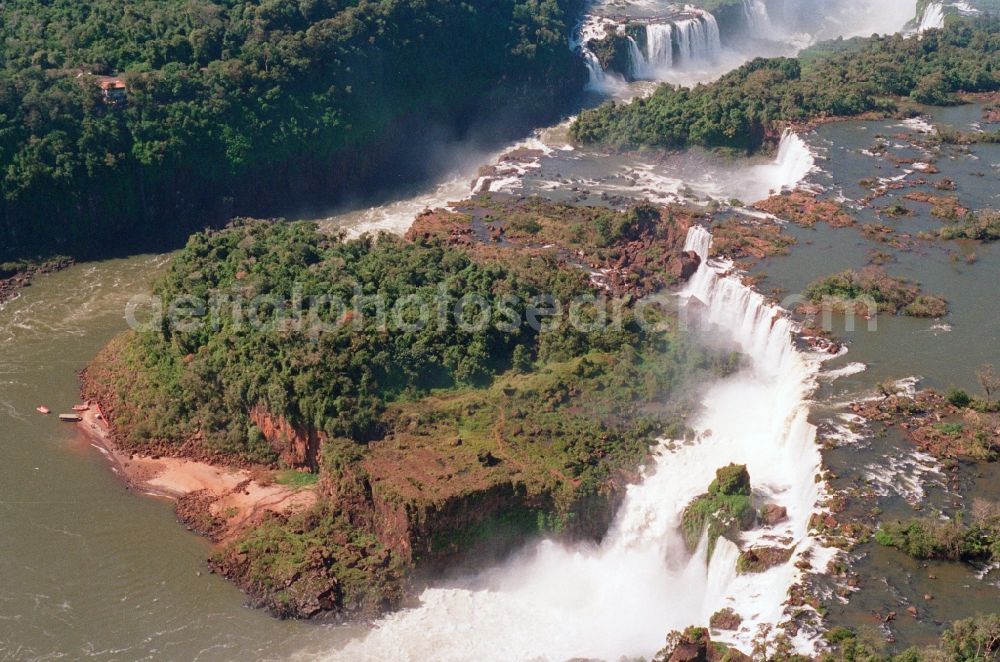 Iguazu from above - UNESCO World Heritage waterfall of the Iguazu Falls in the province of Parana in Brazil