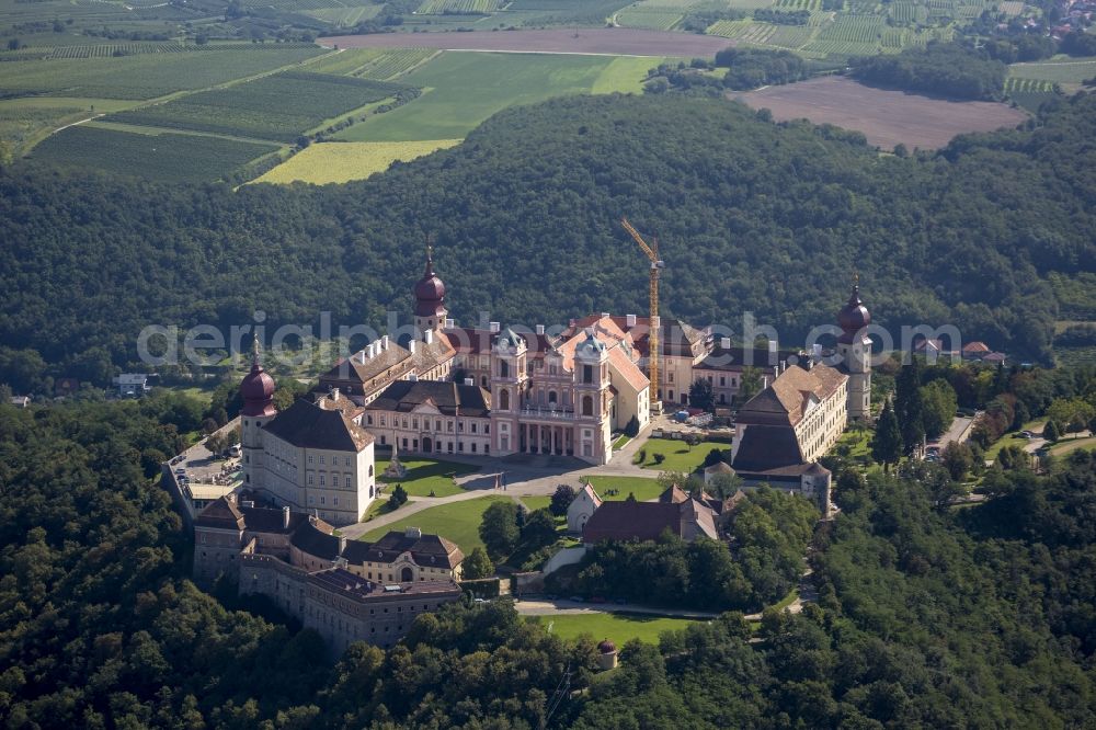 Aerial photograph Krems - UNESCO World Heritage Site - the Austrian Benedictine Benedictine Congregation Stift Goettweig near Krems in Lower Austria in Austria