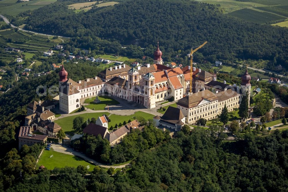 Krems from the bird's eye view: UNESCO World Heritage Site - the Austrian Benedictine Benedictine Congregation Stift Goettweig near Krems in Lower Austria in Austria