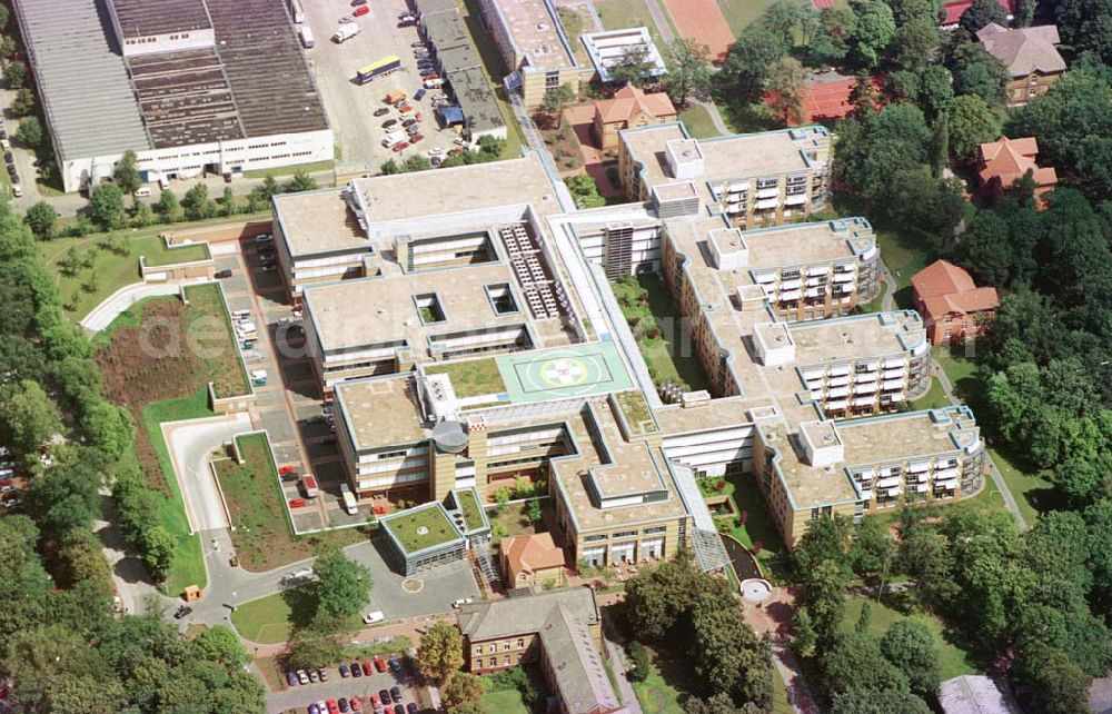 Aerial photograph Berlin-Hellersdorf - Unfallklinik Biesdorf in Berlin-Hellersdorf.