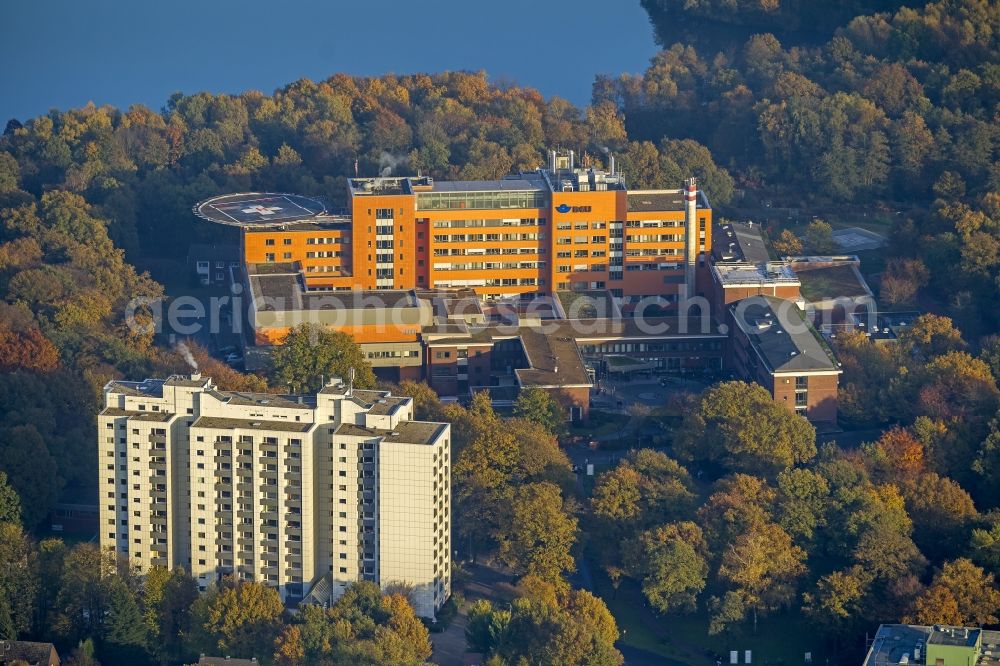 Duisburg from above - Trauma Clinic Duisburg Grossenbaum in the Ruhr area in North Rhine-Westphalia