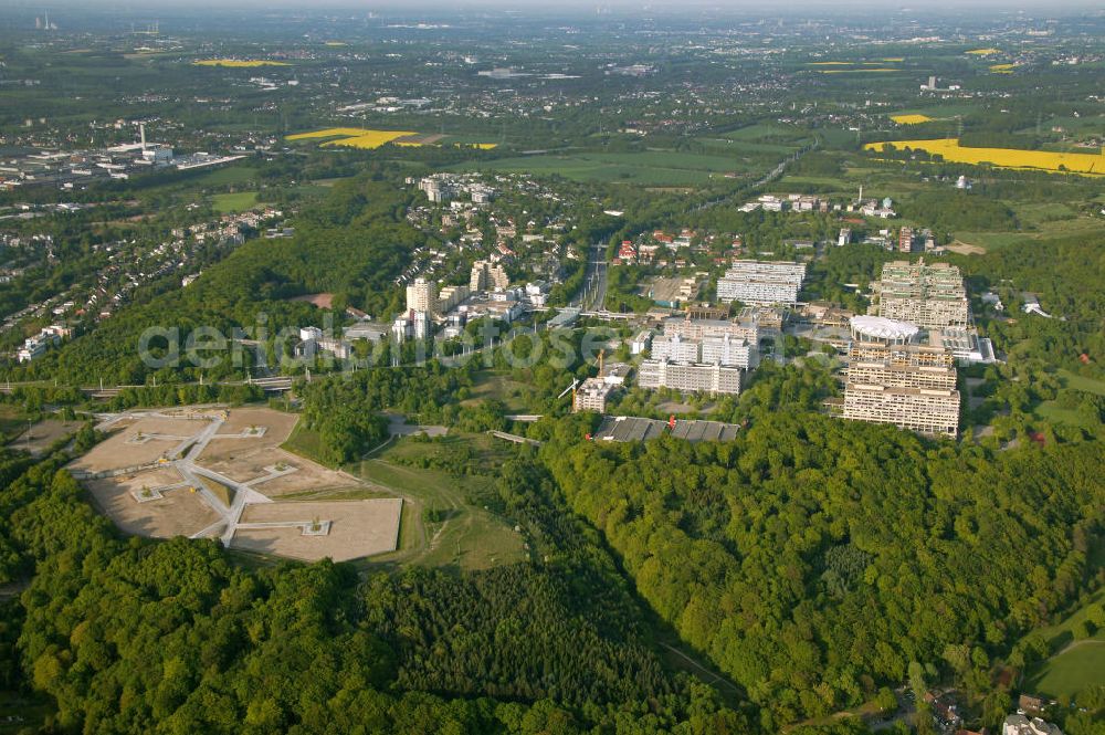 Aerial photograph Bochum - Blick auf das Biomedizinisches Zentrum an der Ruhr-Universität RUB. Bochum biomedical center of the ruhr university.