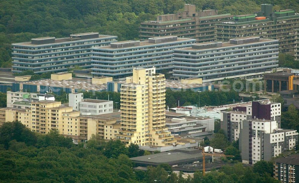 Aerial image Bochum - Blick auf die Ruhr-Universitaet mit Studentenwohnheim im Vordergrund.