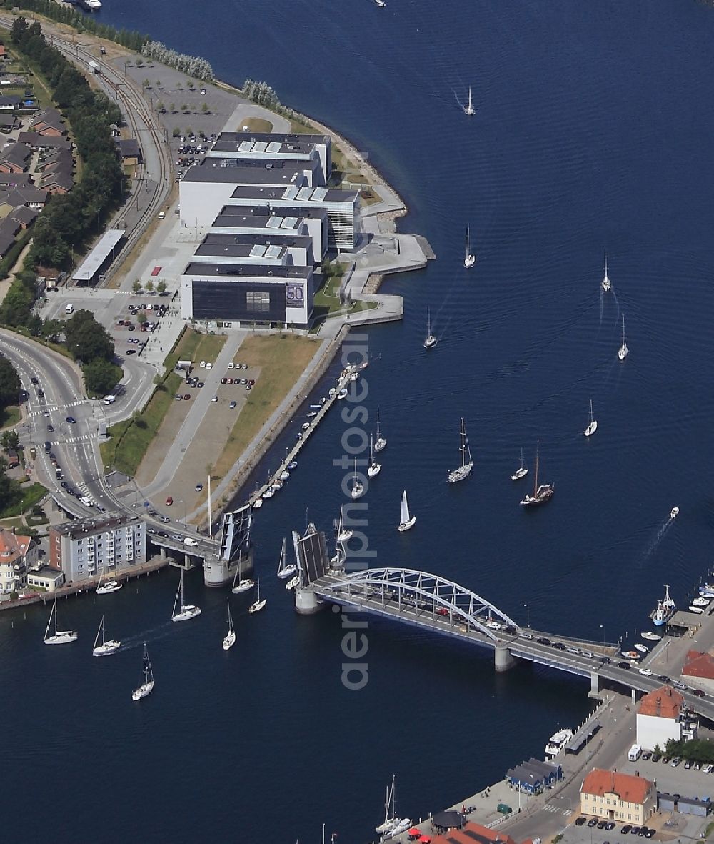 Sonderburg from above - University Alsion on Alssund in Sonderborg in Denmark