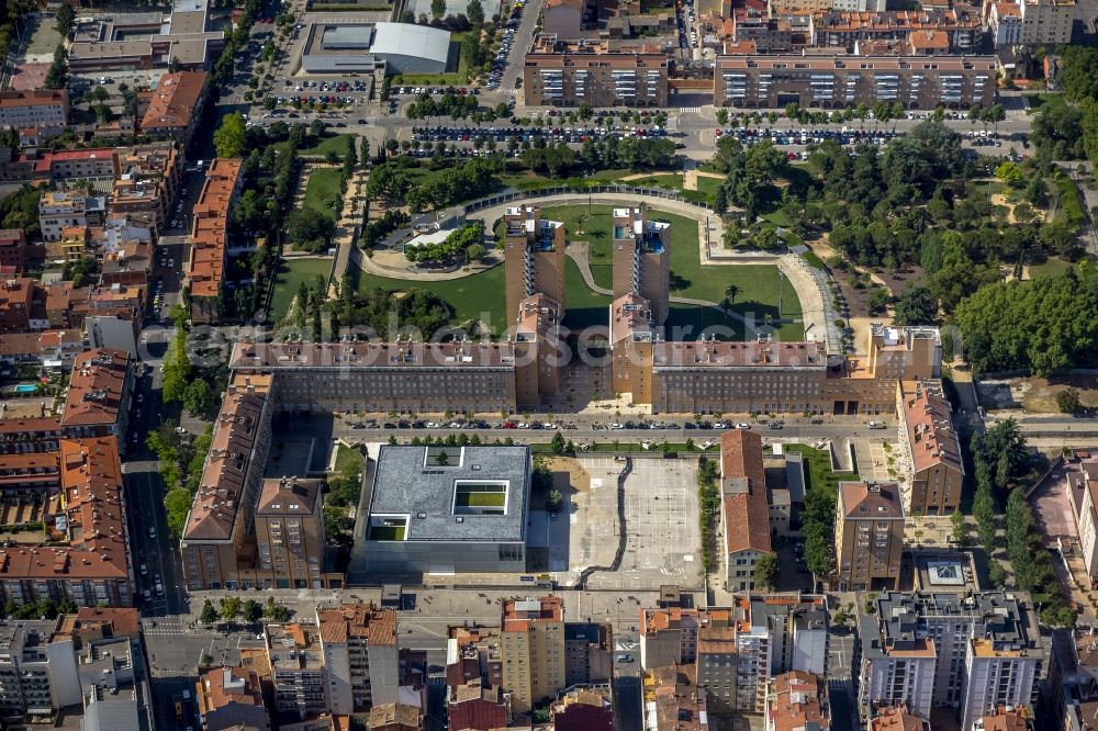 Girona from the bird's eye view: University of Girona in downtown Girona in Spain