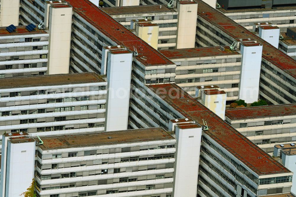 Bielefeld from above - Campus university building complex on Universitaetsstrasse in Bielefeld in the state of North Rhine-Westphalia, Germany