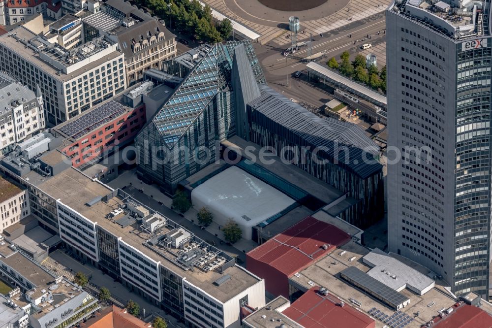 Aerial image Leipzig - Main university building Neues Augusteum on Augustusplatz in the district Zentrum in Leipzig in the state Saxony, Germany