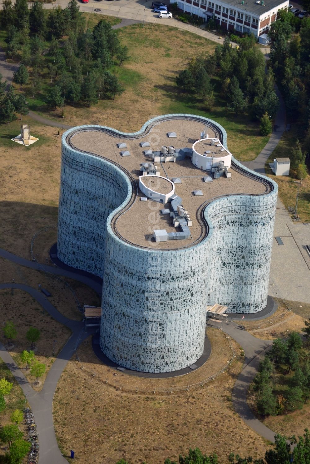 Aerial image Cottbus - View of the new building of the University Library of BTU Cottbus in Brandenburg