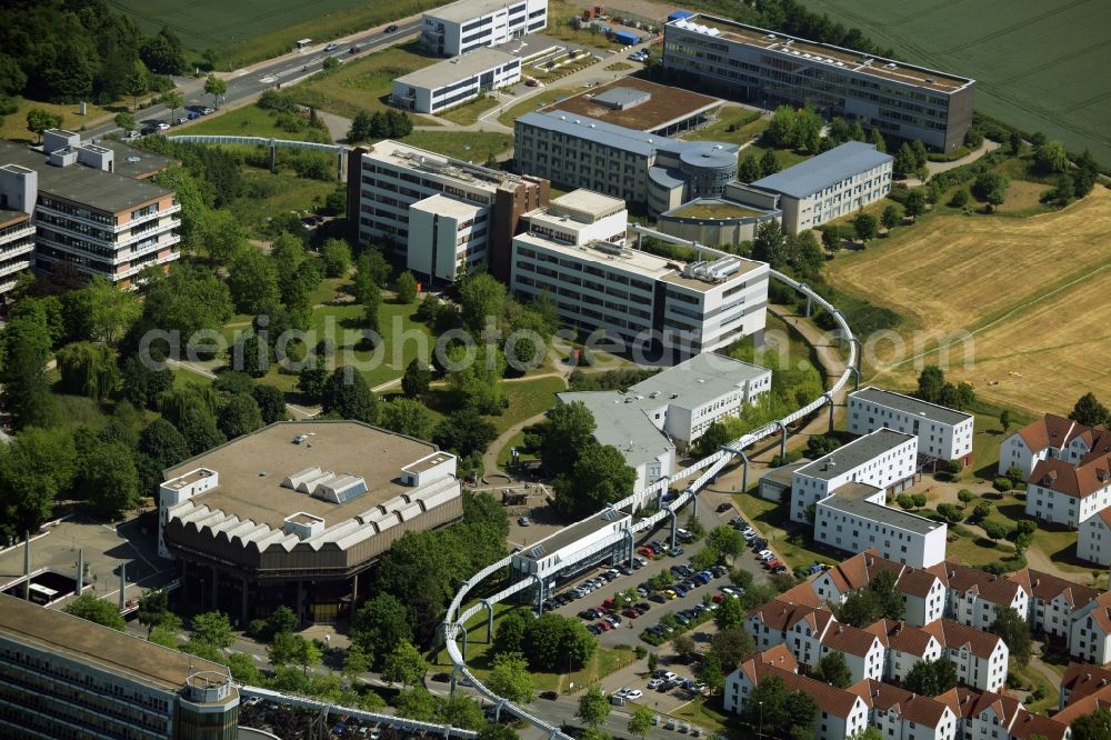 Aerial image Dortmund - University Library on the campus of the Technical University TU Dortmund in North Rhine-Westphalia