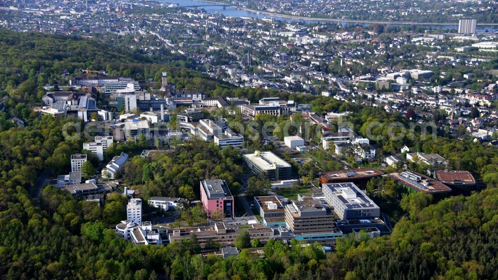 Bonn from the bird's eye view: University Hospital Bonn on the Venusberg in Bonn in the state North Rhine-Westphalia, Germany