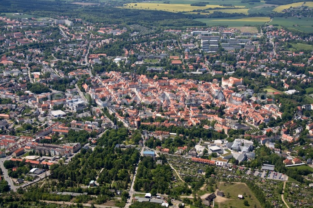 Aerial photograph Freiberg - Freiberg is a university town, major district town and mountain town about the middle of the Free State of Saxony