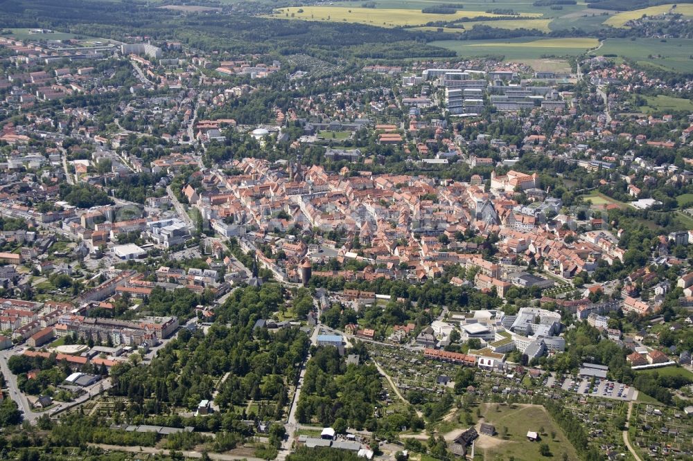 Freiberg from the bird's eye view: Freiberg is a university town, major district town and mountain town about the middle of the Free State of Saxony