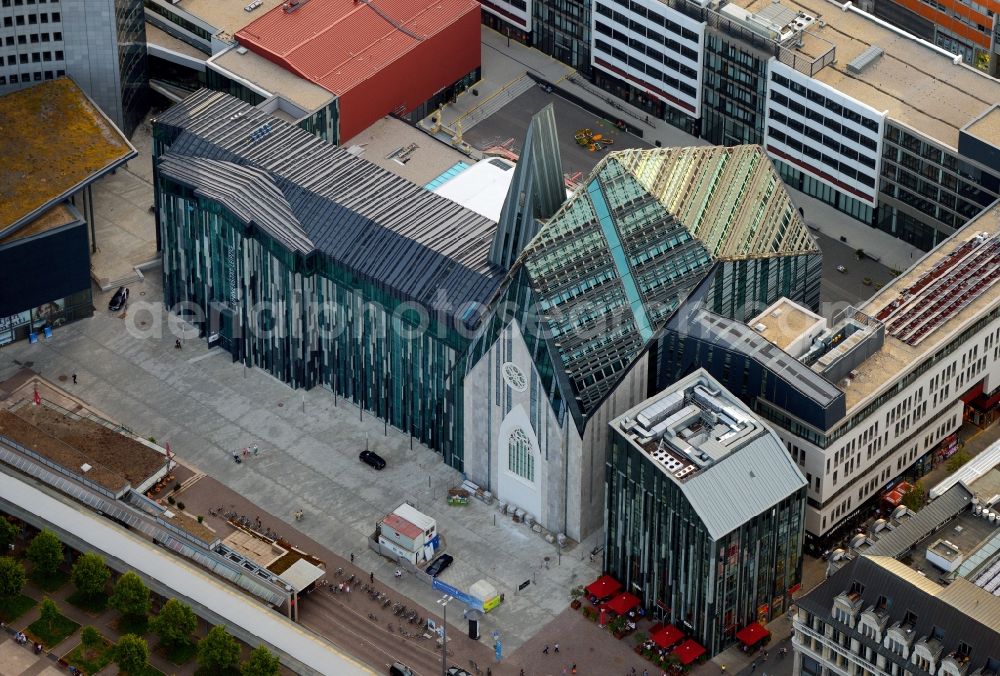 Aerial image Leipzig - University with modern building in the center of Leipzig in Saxony