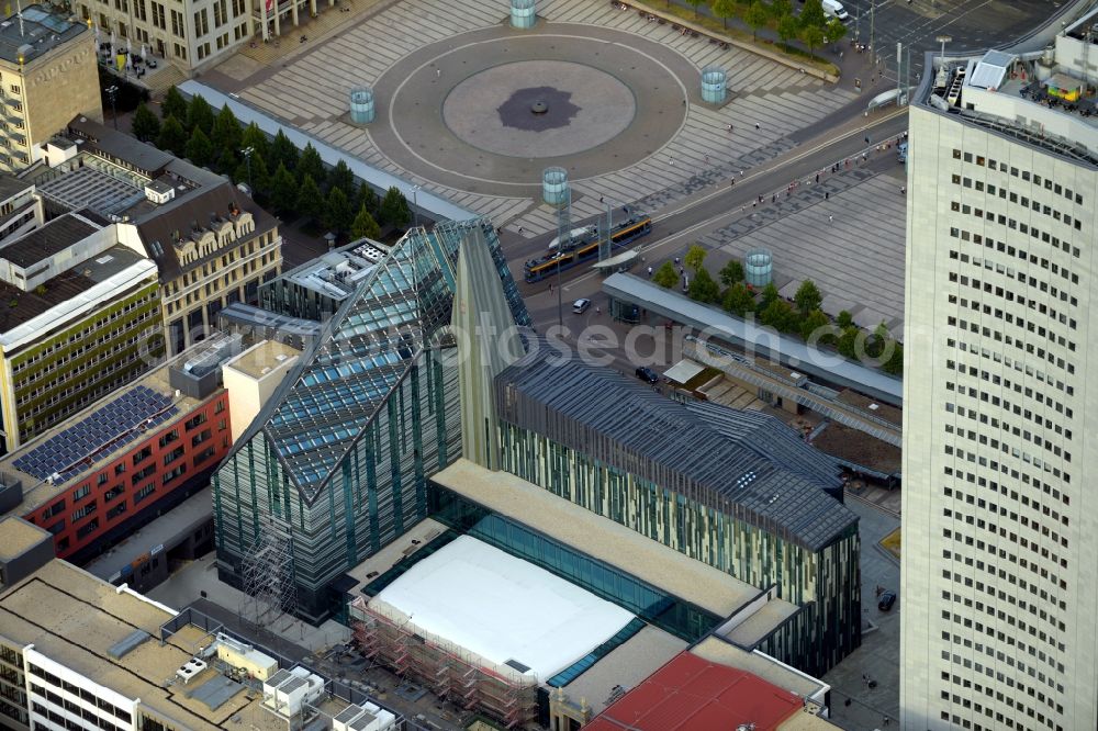 Aerial photograph Leipzig - University with modern building in the center of Leipzig in Saxony