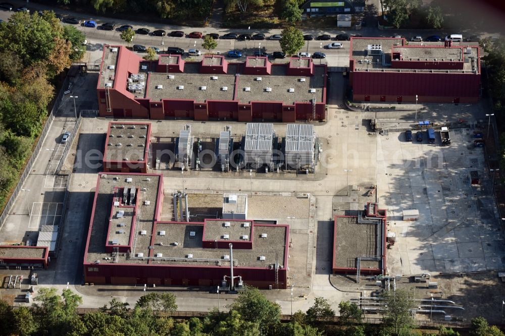 Berlin from the bird's eye view: Underground gas storage field of Berliner Erdgasspeicher GmbH & Co. KG an der Glockenturmstrasse in Berlin