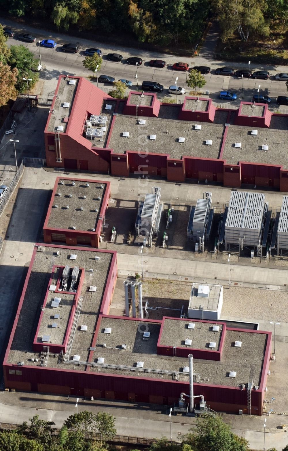 Aerial image Berlin - Underground gas storage field of Berliner Erdgasspeicher GmbH & Co. KG an der Glockenturmstrasse in Berlin