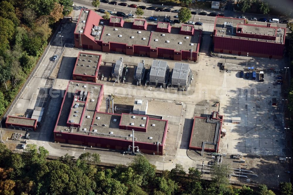 Aerial photograph Berlin - Underground gas storage field of Berliner Erdgasspeicher GmbH & Co. KG an der Glockenturmstrasse in Berlin