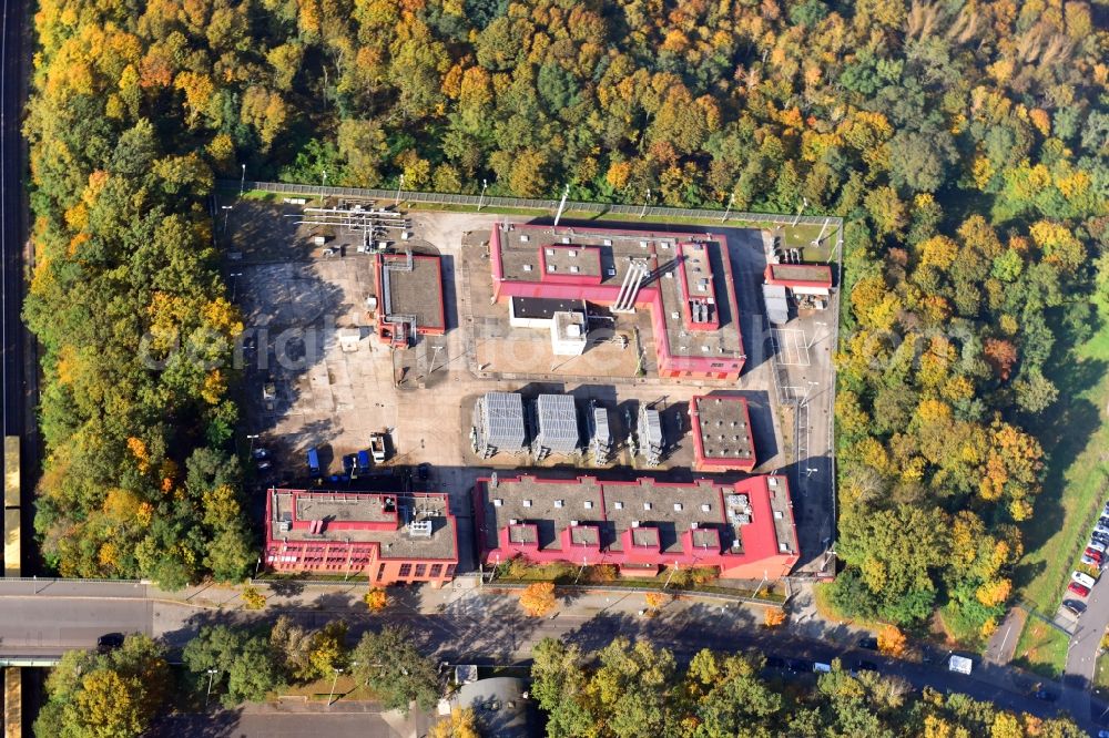 Aerial photograph Berlin - Underground gas storage field of Berliner Erdgasspeicher GmbH & Co. KG an der Glockenturmstrasse in Berlin