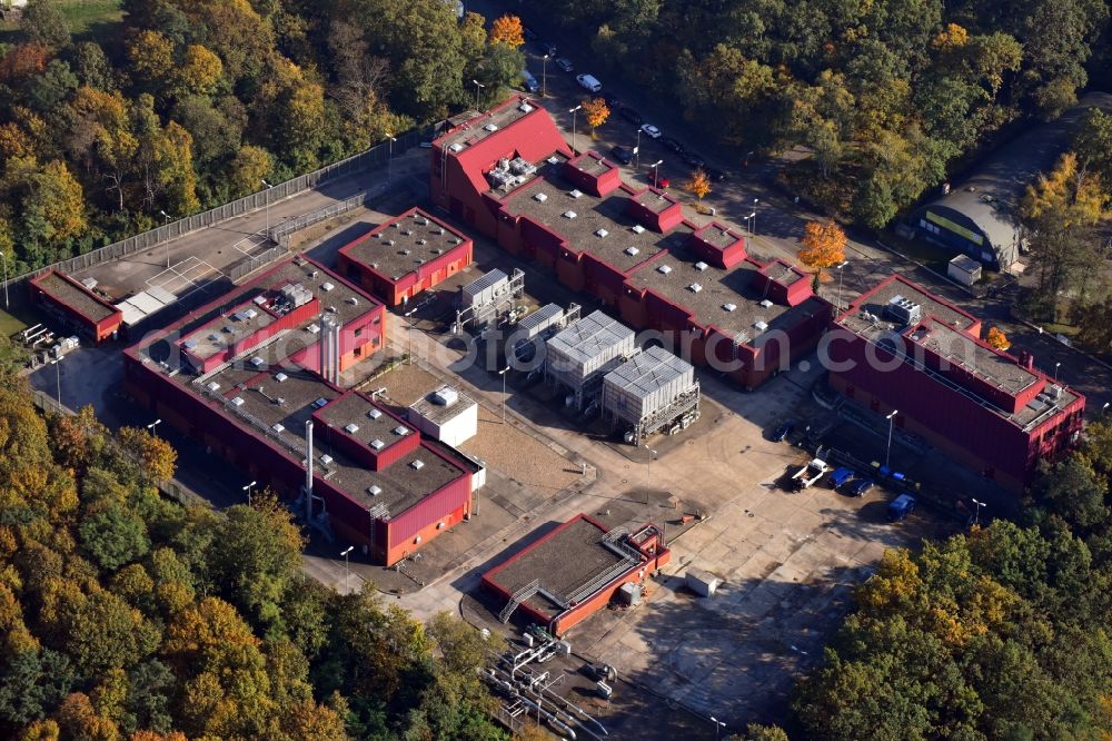 Berlin from the bird's eye view: Underground gas storage field of Berliner Erdgasspeicher GmbH & Co. KG an der Glockenturmstrasse in Berlin