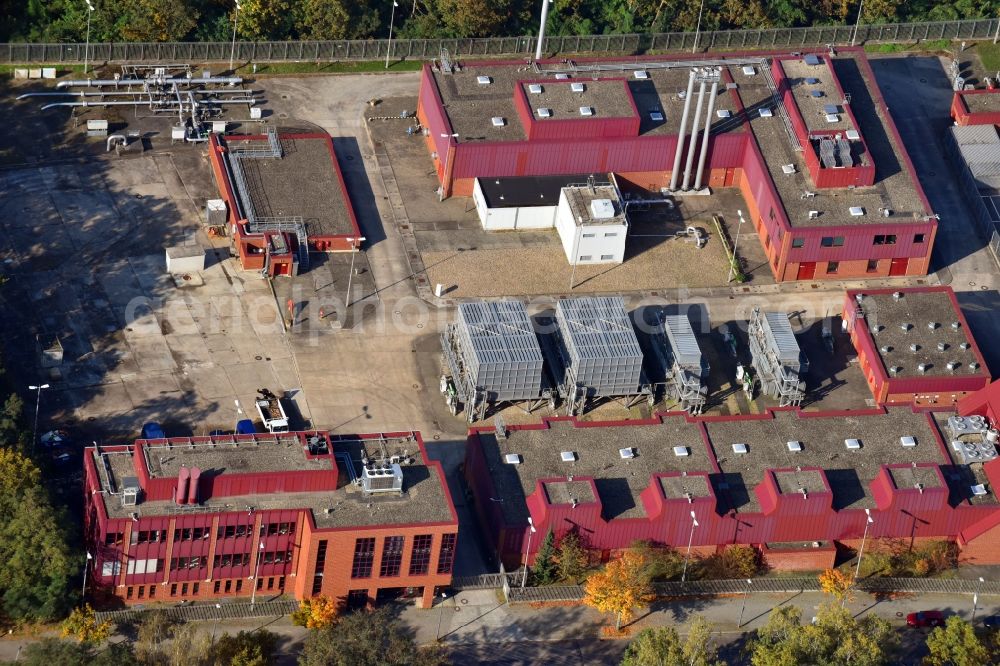 Berlin from the bird's eye view: Underground gas storage field of Berliner Erdgasspeicher GmbH & Co. KG an der Glockenturmstrasse in Berlin