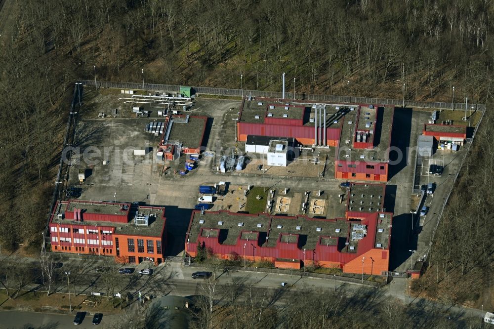 Berlin from above - Underground gas storage field of Berliner Erdgasspeicher GmbH & Co. KG an der Glockenturmstrasse in Berlin