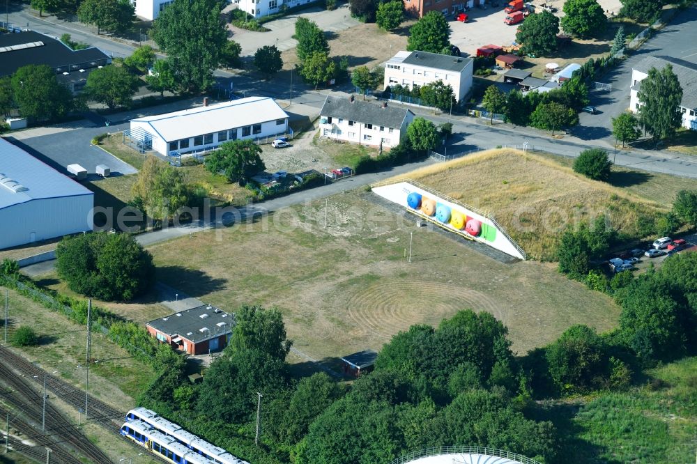 Aerial image Uelzen - Underground gas storage field mycity Im Neuen Felde in Uelzen in the state Lower Saxony, Germany