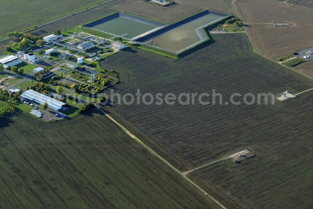 Teutschenthal from the bird's eye view: Underground gas storage field of Vng-verbundnetz Gas AG in Teutschenthal in the state Saxony-Anhalt