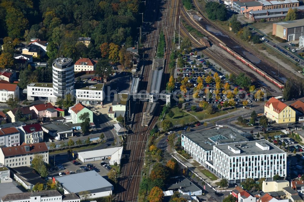 Fürstenwalde/Spree from above - Administration building of the company Bonava Deutschland GmbH Am Nordstern in Fuerstenwalde/Spree in the state Brandenburg, Germany