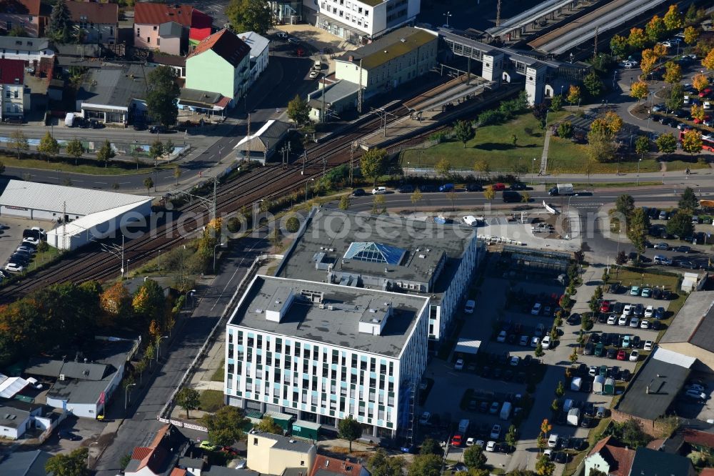 Aerial image Fürstenwalde/Spree - Administration building of the company Bonava Deutschland GmbH Am Nordstern in Fuerstenwalde/Spree in the state Brandenburg, Germany