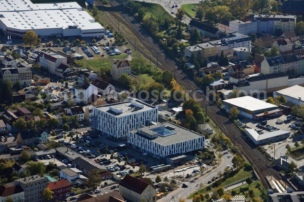 Aerial photograph Fürstenwalde/Spree - Administration building of the company Bonava Deutschland GmbH Am Nordstern in Fuerstenwalde/Spree in the state Brandenburg, Germany