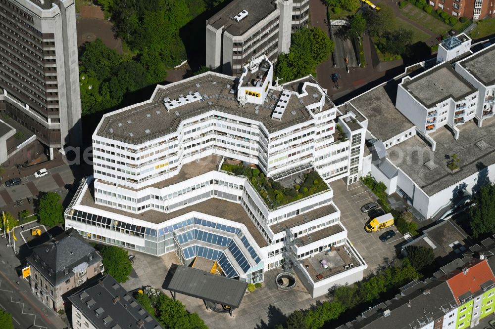 Köln from the bird's eye view: Administration building of the company of ADAC Nordrhein e.V. - ADAC Center in Cologne in the state North Rhine-Westphalia, Germany