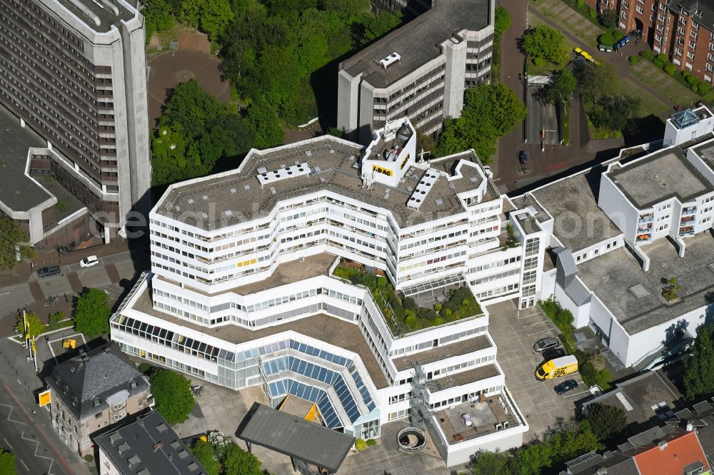 Aerial image Köln - Administration building of the company of ADAC Nordrhein e.V. - ADAC Center in Cologne in the state North Rhine-Westphalia, Germany