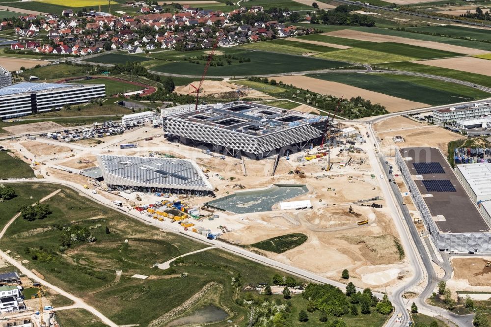 Herzogenaurach from above - Administration building of the company Adidas World of Sports - adidas Arena in the district Herzo Base in Herzogenaurach in the state Bavaria, Germany