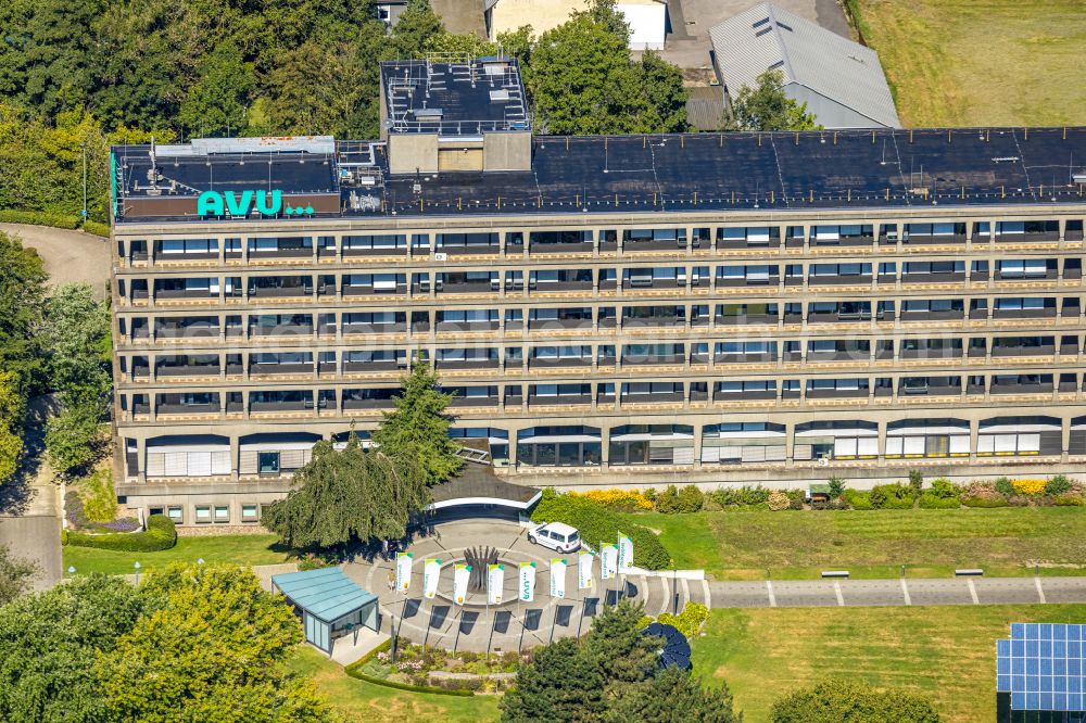 Aerial photograph Gevelsberg - Administration building of the company AVU Aktiengesellschaft fuer Versorgungs-Unternehmen An of Drehbonk on street An der Drehbank in the district Heck in Gevelsberg in the state North Rhine-Westphalia, Germany