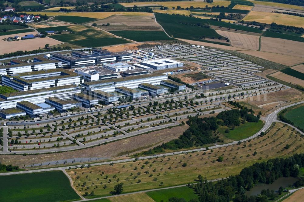 Aerial photograph Abstatt - Administration building of the company Bosch Engineering GmbH on Robert-Bosch-Allee in Abstatt in the state Baden-Wurttemberg, Germany