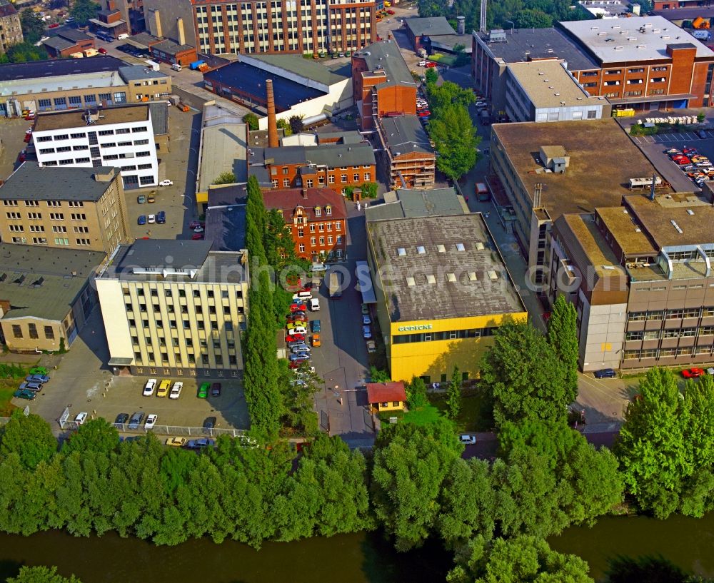 Berlin from above - Administration building of the company GOeDECKE on Salzufer in the district Charlottenburg in Berlin, Germany