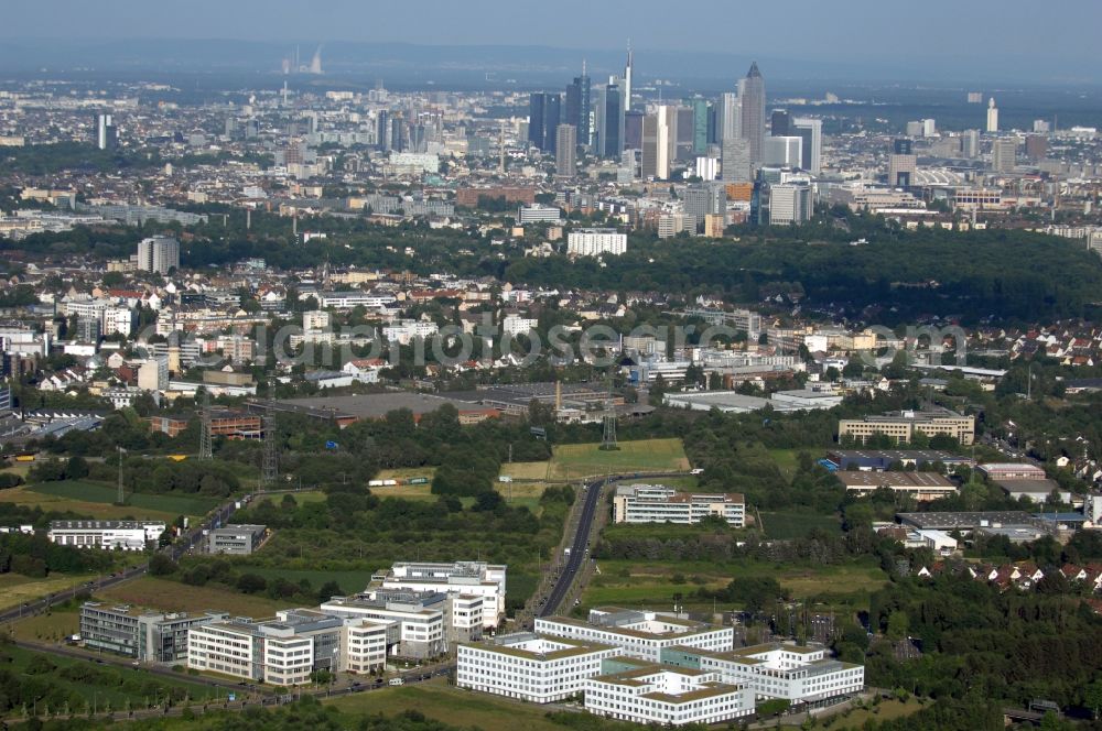 Aerial photograph Frankfurt am Main - Administration building of the company of IBM Client Innovation Center Frankfurt am Main on Wilhelm-Fay-Strasse in the district Sossenheim in Frankfurt in the state Hesse, Germany