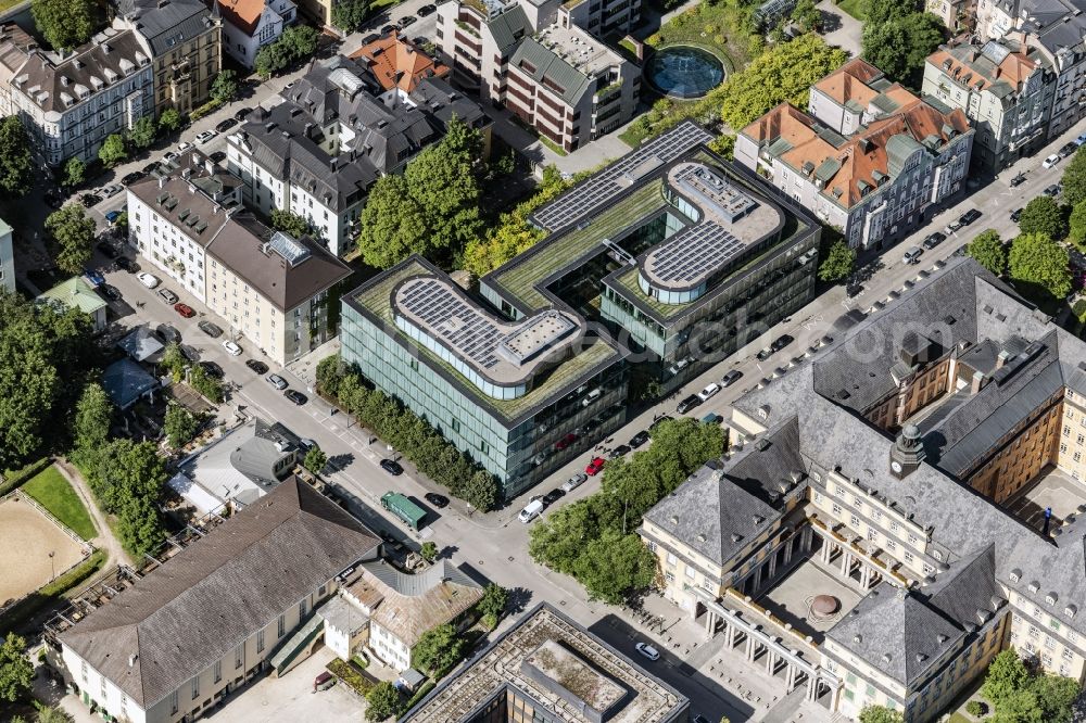 Aerial photograph München - Administration building of the company in Munich in the state Bavaria, Germany