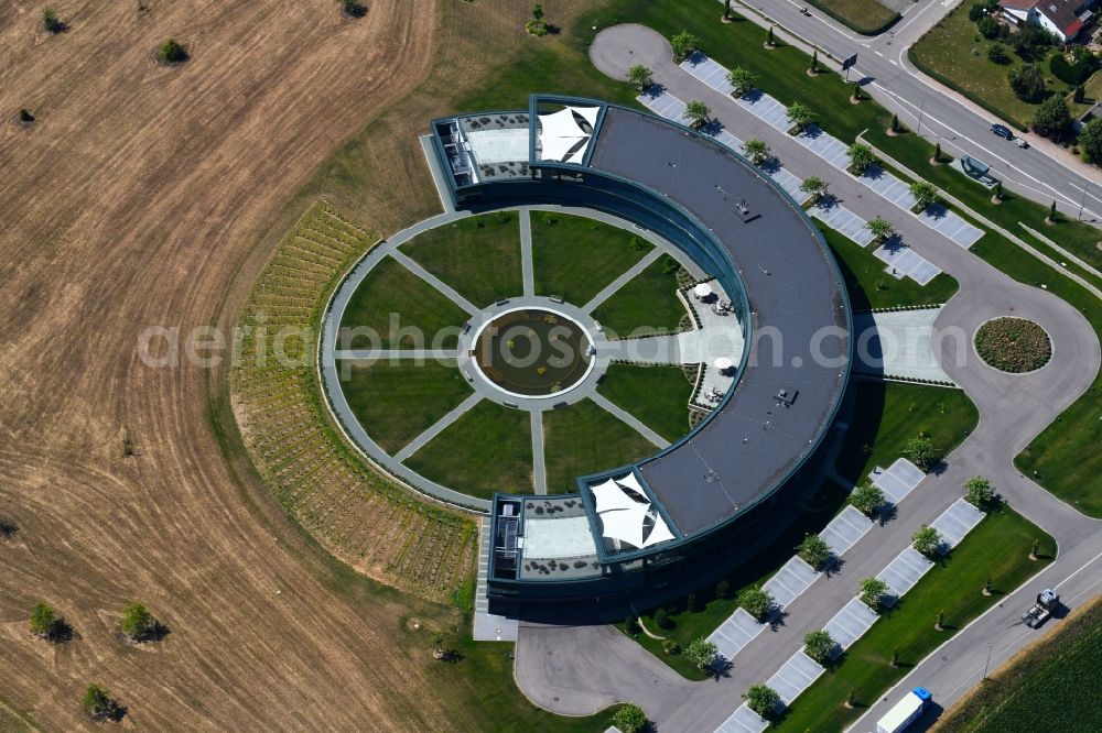 Abstatt from the bird's eye view: Administration building of the company of Muenzing Chemie GmbH on Muenzingstrasse in Abstatt in the state Baden-Wurttemberg, Germany