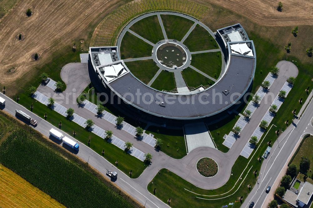 Aerial image Abstatt - Administration building of the company of Muenzing Chemie GmbH on Muenzingstrasse in Abstatt in the state Baden-Wurttemberg, Germany