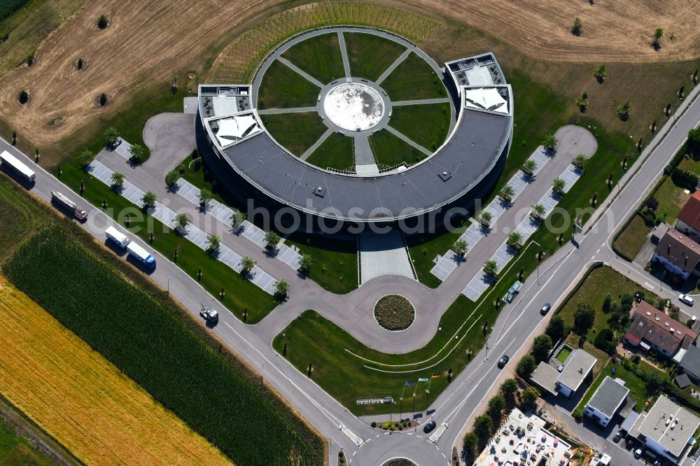 Aerial photograph Abstatt - Administration building of the company of Muenzing Chemie GmbH on Muenzingstrasse in Abstatt in the state Baden-Wurttemberg, Germany